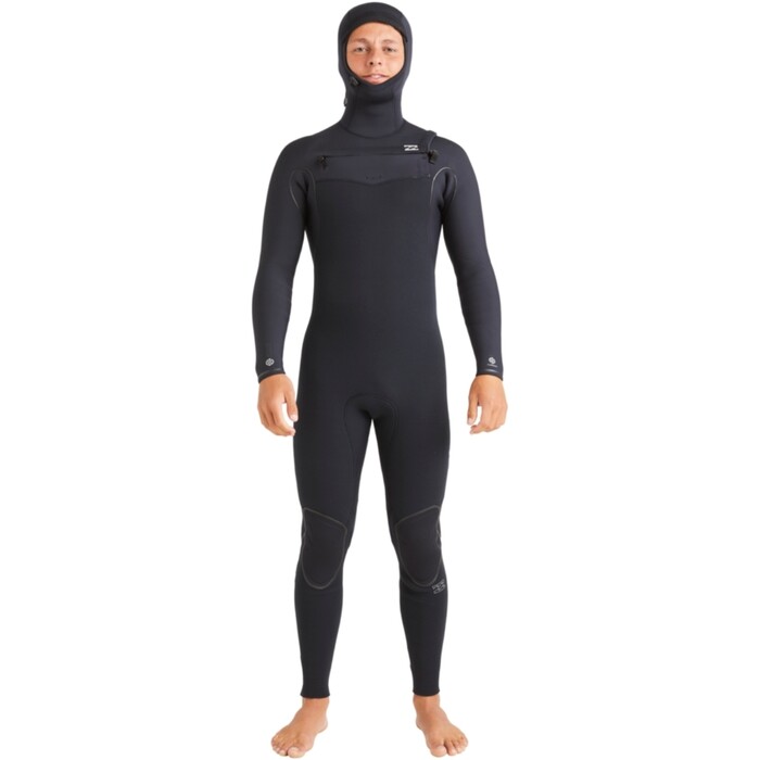 2024 Billabong Mens Furnace Natural 4/3mm Hooded Chest Zip Wetsuit ABYW200123 - Black